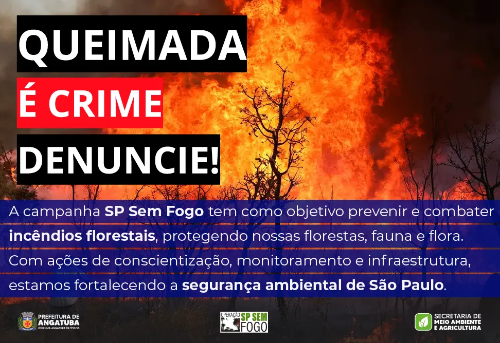 Queimada é crime, denuncie