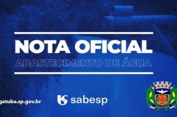 NOTA DE ABASTECIMENTO DE ÁGUA