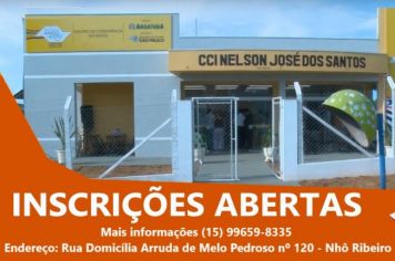 INSCRIÇÕES ABERTAS