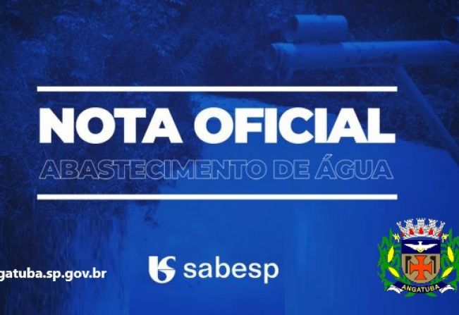 NOTA DE ABASTECIMENTO DE ÁGUA