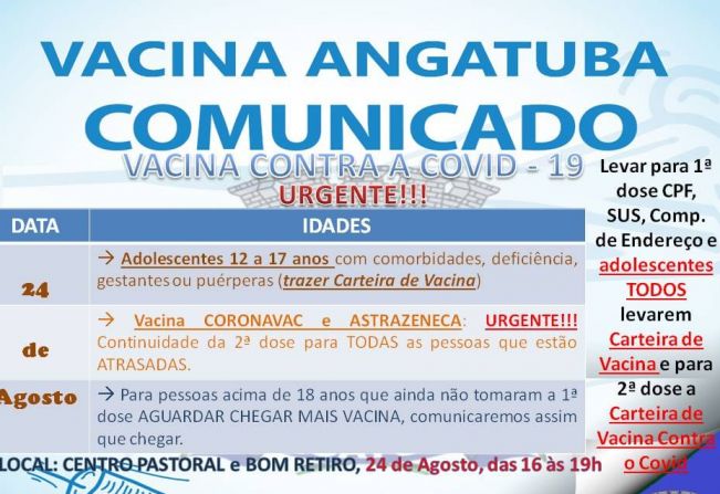 Vacinação Covid - Angatuba