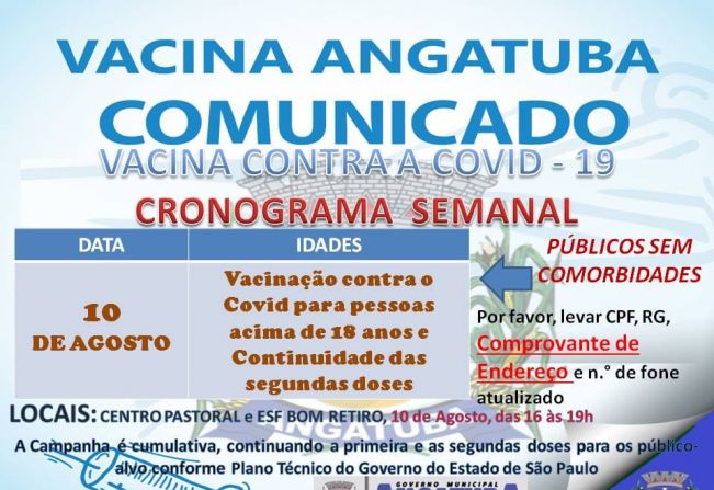Vacinação Covid - Angatuba