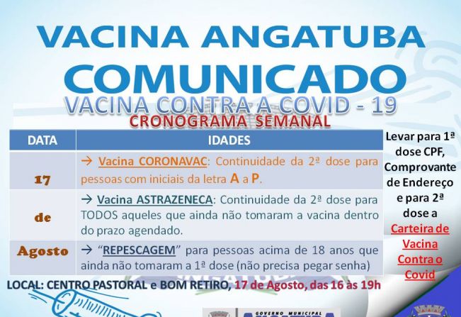 Vacinação Covid - Angatuba